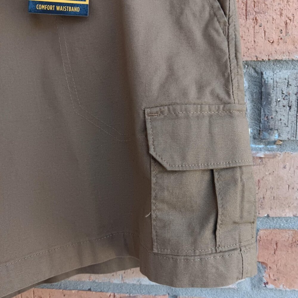 Lee Womens 5 Inch Comfort Waistband Shorts Size 18 Kangaroo Brown - Picture 5 of 8